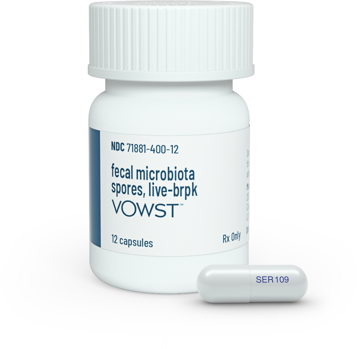 VOWST pill and prescription bottle